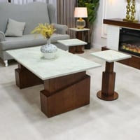 طقم طاولات قشر جوز +بديل رخام