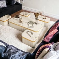 طقم طاولات ارضي بديل رخام