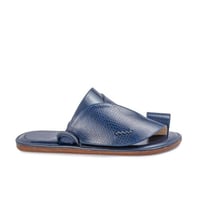 حذاء شرقي كحلي نعل نقشة الثعبان