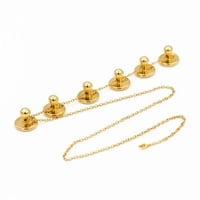 إزرار تركيبة ذهبي بسلسال