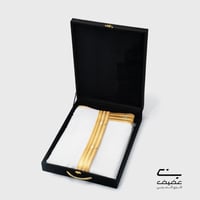 مشلح الفخامة أبيض ذهبي