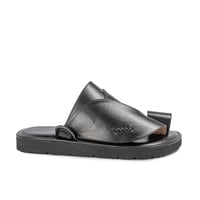 حذاء شرقي أسود نقشة الثعبان