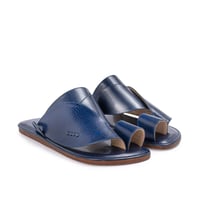 حذاء شرقي كحلي نعل نقشة الثعبان