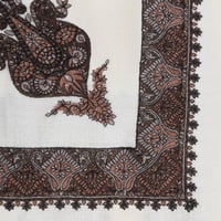 شال كشميري ملكي تطريز بني Q2