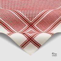 شماغ التاج أحمر بيج