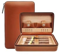 حافظة تخزين سيجار جلد