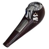 غليون خشبي مع ولاعة مدمجة