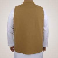 سديري رجالي وجهين بدون ازرار - بيج و أسود