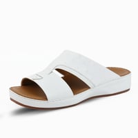 حذاء خليجي جلد طبيعي من باتونيا - أبيض