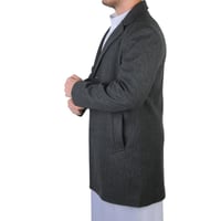 جاكيت رجالي طويل من باتونيا - رصاصي غامق