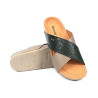 نعال رجالي من باتونيا - زيتي وبيج