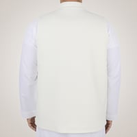 سديري رجالي وجهين بدون ازرار - بني و أبيض