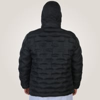 جاكيت رجالي بغطاء للرأس من باتونيا - اسود