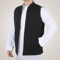 سديري رجالي وجهين بدون ازرار - رمادي و أسود