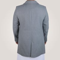 جاكيت رجالي طويل من باتونيا - رصاصي فاتح