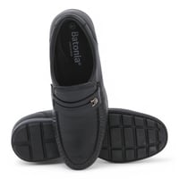 حذاء رسمي جلد طبيعي خفيف ومريح رجالي - اسود