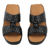 حذاء خليجي جلد طبيعي من باتونيا - أسود