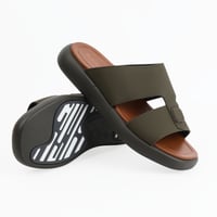 حذاء خليجي من باتونيا - زيتي غامق