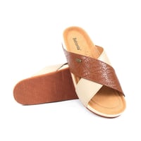 نعال رجالي من باتونيا - بني وبيج فاتح