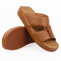 حذاء خليجي جلد طبيعي من باتونيا - بني