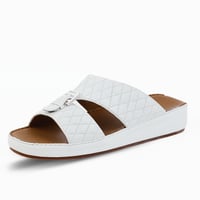 حذاء خليجي جلد طبيعي من باتونيا - أبيض