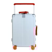 حقيبة سفر من باتونيا - أبيض وبرتقالي