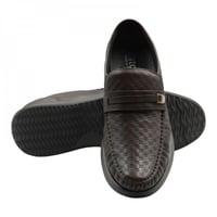 حذاء رسمي جلد طبيعي مربعات مخرمة بمشد بتوكة معدنية...