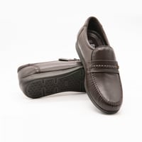 حذاء جلد طبيعي مطرز بالخيوط وبرباط مضفر رسمي - كوف...