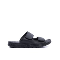 نعال جلد منفوخ بلاصق رجالي - أسود