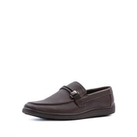 حذاء رسمي جلد طبيعي بتصميم خطوط متقاطعة رجالي - بن...