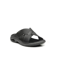 شبشب جلد رجالى سادة رجالي - أسود