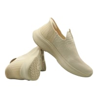 حذاء رياضي مخرم - بيج