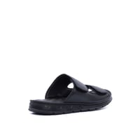 نعال جلد منفوخ بلاصق رجالي - أسود