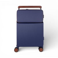 حقيبة سفر من باتونيا -كحلي وبني