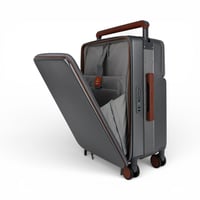 حقيبة سفر من باتونيا -رمادي و بني