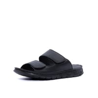 نعال جلد منفوخ بلاصق رجالي - أسود