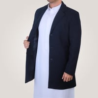 جاكيت رجالي طويل من باتونيا - كحلي