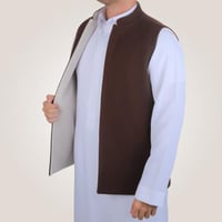 سديري رجالي وجهين بدون ازرار - كوفي و بيج