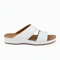 حذاء خليجي جلد طبيعي من باتونيا - أبيض