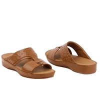 حذاء خليجي جلد طبيعي من باتونيا - بني