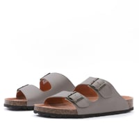 نعال كاجول بحزام رجالي - رمادي فاتح