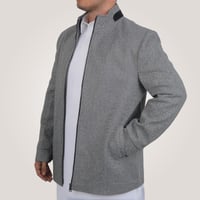 جاكيت رجالي قصير من باتونيا - رصاصي