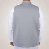 سديري رجالي وجهين بدون ازرار - رمادي و أسود