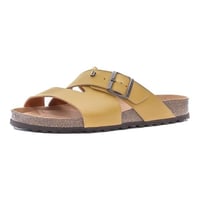 نعال مستردا جلد سادة بحزام رجالي - مستردا