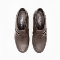 حذاء سادة مطرز بالخيوط رسمي جلد طبيعي - كوفي