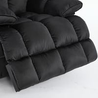 كرسي إسترخاء هزاز ودوار قماش مخمل ناعم جداً- أسود