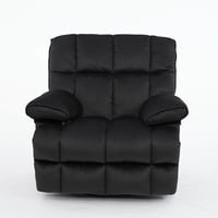 كرسي إسترخاء هزاز ودوار قماش مخمل ناعم جداً- أسود