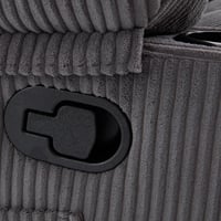 كرسي إسترخاء هزاز ودوار قماش مقلم - رمادي غامق