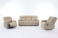 طقم كراسي إسترخاء قماش مقلم - 6 أشخاص