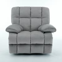 كرسي إسترخاء هزاز ودوار قماش مخمل ناعم جداً- رمادي